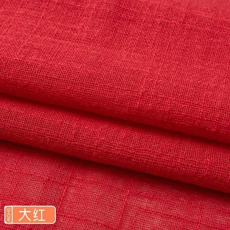Льняная хлопчатобумажная ткань Inhomster Красный, red