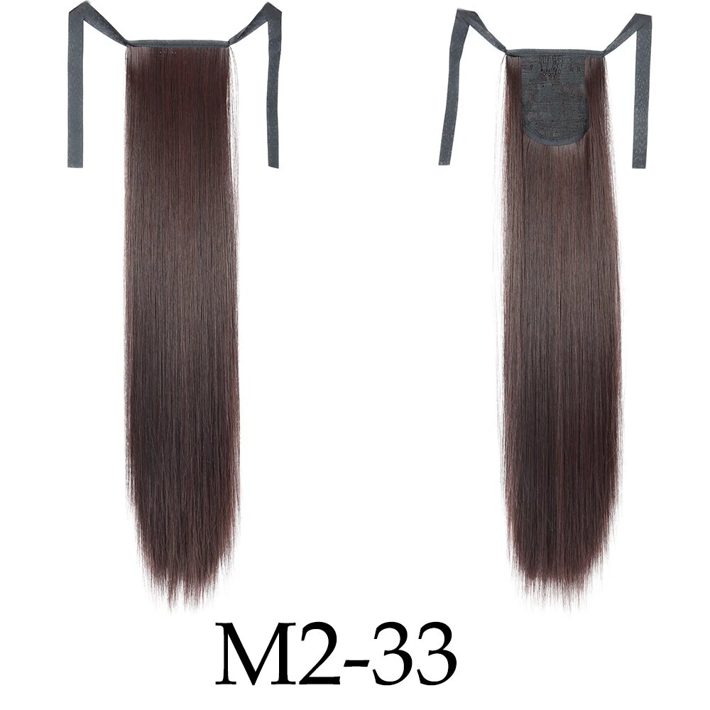 Hairstar 22-дюймовые синтетические волосы с хвостиком, термостойкое волокно, прямая лента, зажим для наращивания волос