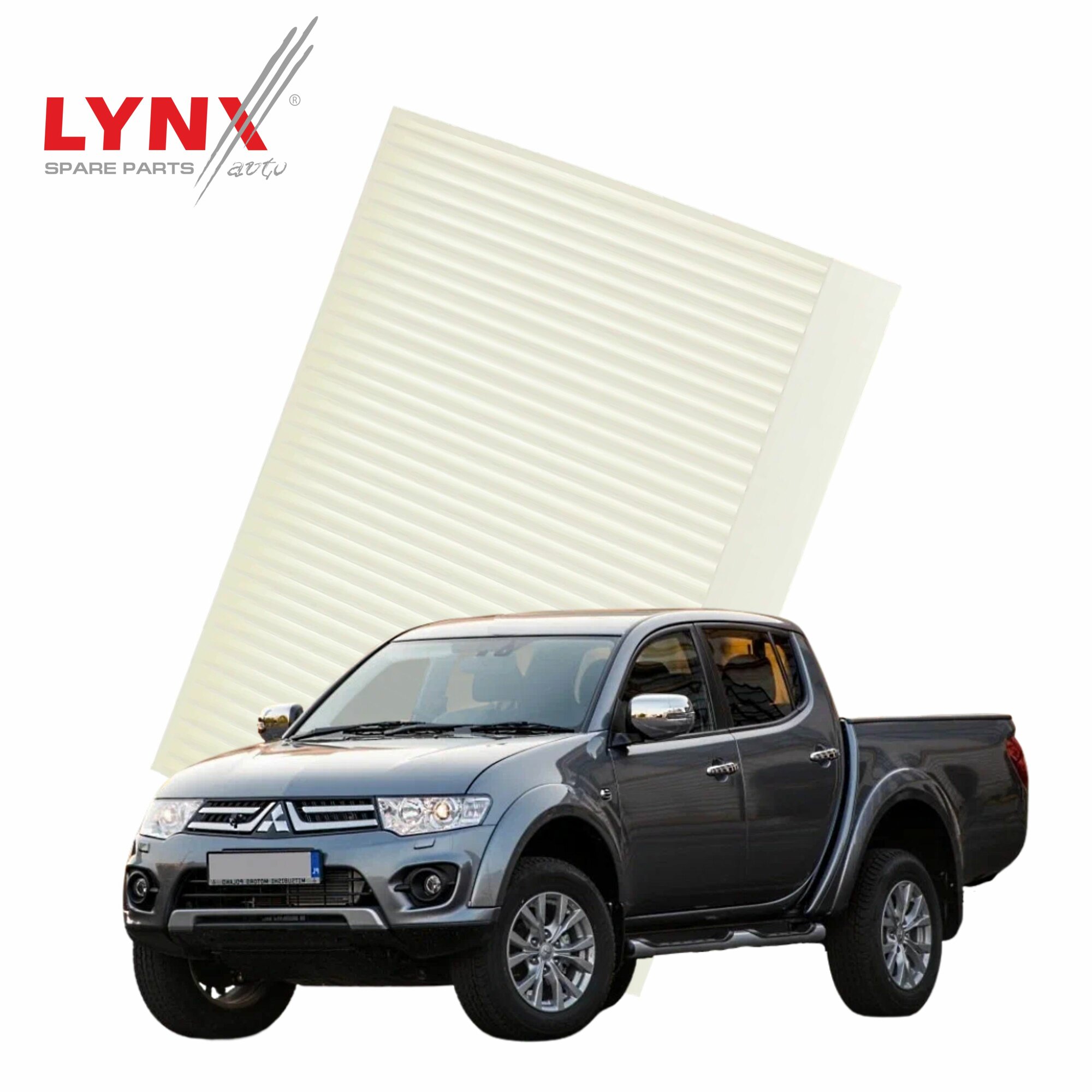 Фильтр салонный Mitsubishi L200 (4) / Митсубиси Л200 2006 2007 2008 2009 2010 2011 2012 2013 2014 2015 2016 / 1шт LYNXauto