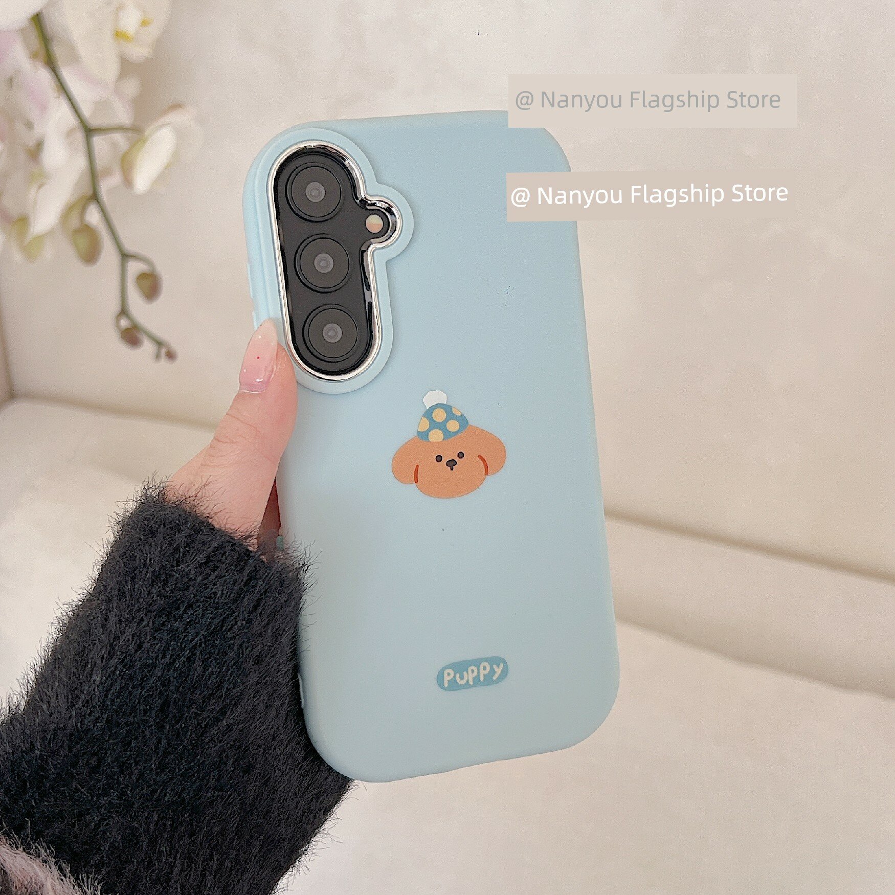 Полосатая шапка с рисунком собаки для Vivo X200 в одиночной оболочке — классическая головная одежда