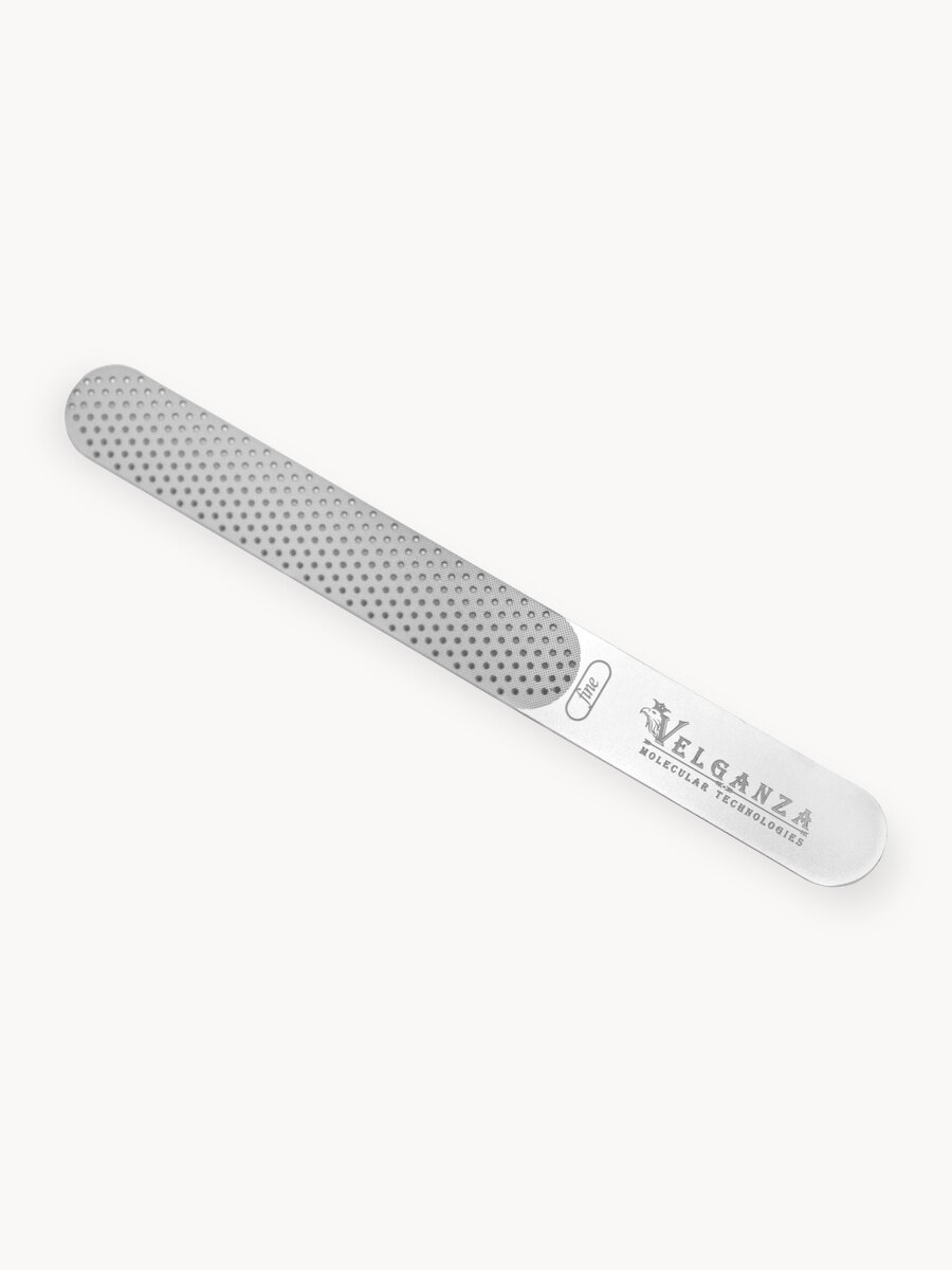 Пилка для ногтей Velganza LNF-10H, лазерная с перфорацией, medium/fine, двусторонняя, 16,5 см