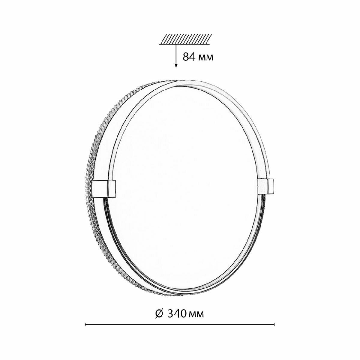 Настенно-потолочный светильник Sonex Olidi black 7647/CL - фотография № 6