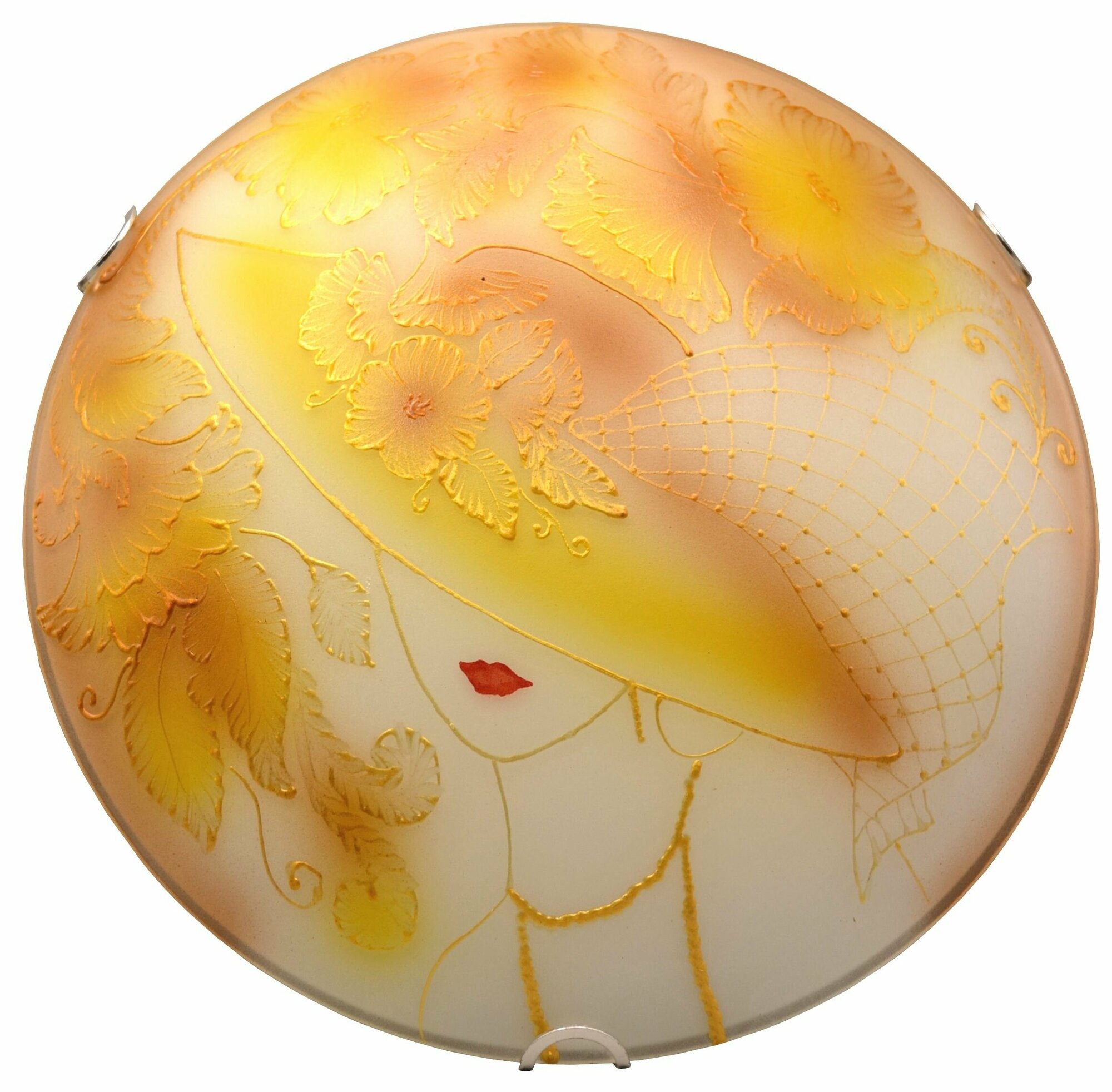 фото Светильник Дама с желтыми цветами Д300 мм "АРТ" 1904