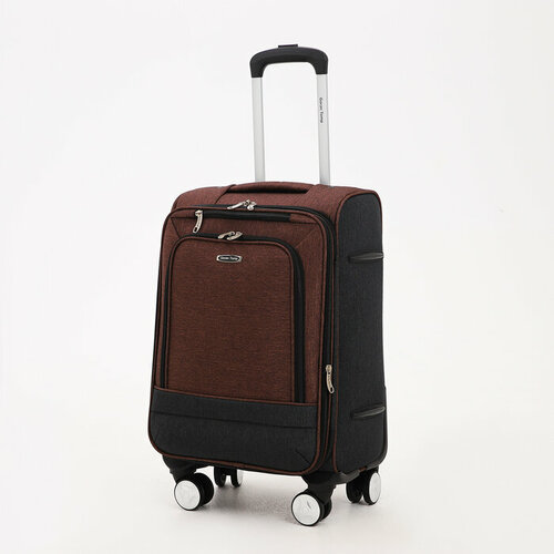 Чемодан Goran Tomp, размер 20, коричневый goran tomp чемодан малый 20 2 наружных кармана кодовый замок цвет коричневый