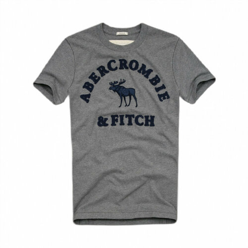 Футболка Abercrombie & Fitch, размер L, серый