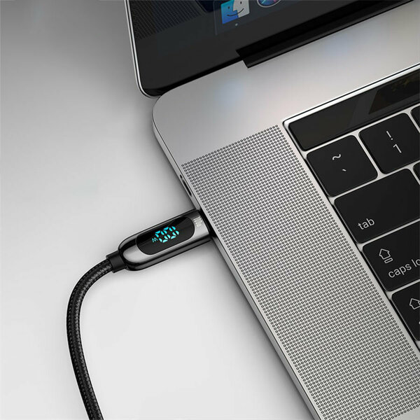 Кабель USB-C BASEUS Display Fast Charging Type-C - Type-C, test, 100W, 2 м, черный