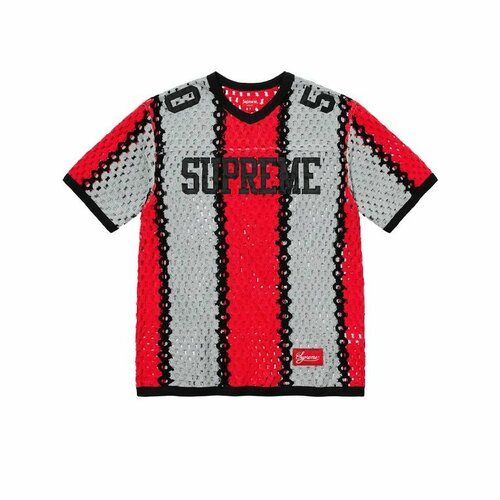 Футболка Supreme, размер M, красный, серый, черный