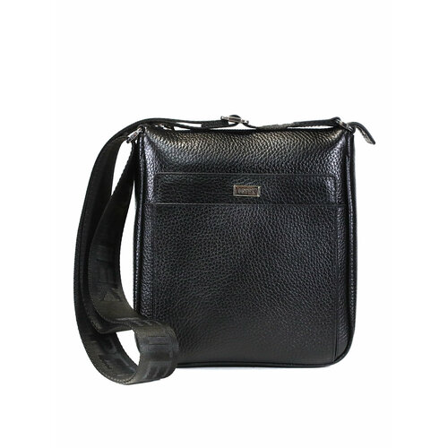 Сумка мессенджер Petek 1855, фактура зернистая, коричневый