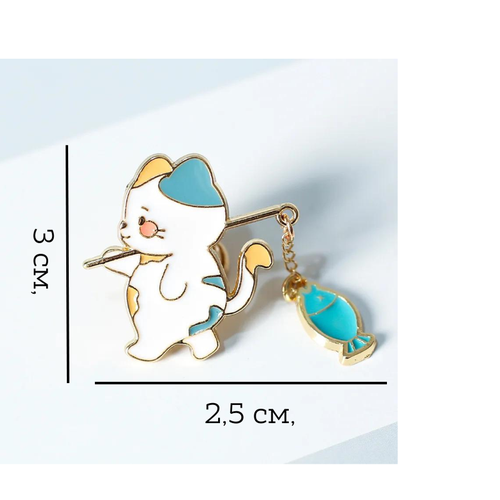 Брошь TRENDY BAGS, желтый, голубой