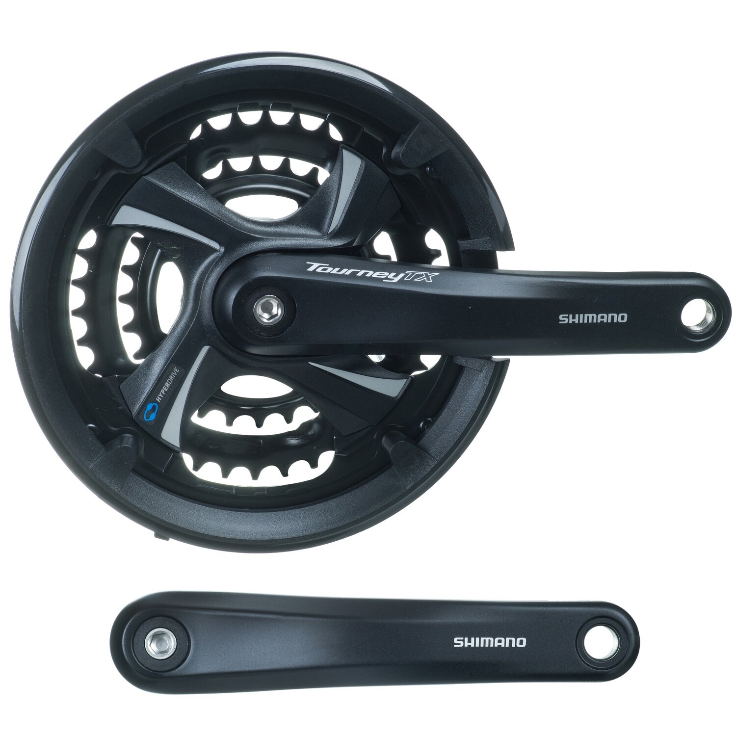 Шатуны для велосипедов Shimano FC-TX801, Tourney TX, for rear 7, 8-speed, 175 мм, 48х38х28