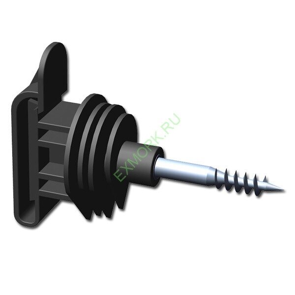 Изолятор для лент электропастуха 10-40 мм, 1 штука, с саморезом