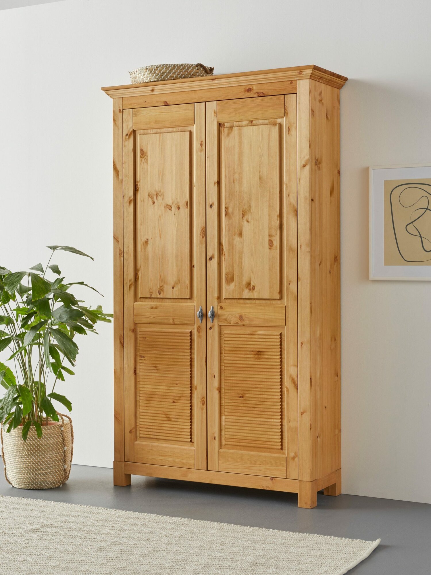 Шкаф для одежды ММЦ Спальня Рауна 20  бейц масло  из массива сосны