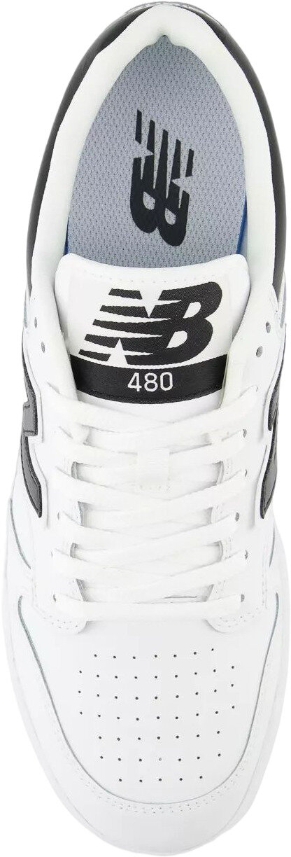 Кеды New Balance 480, полнота F, размер 9 US, белый/черный — фото 1