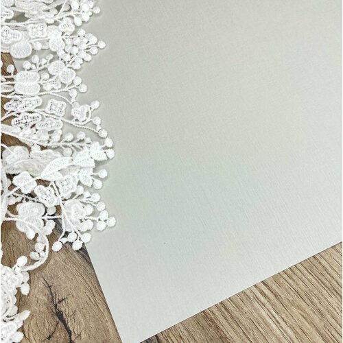 Дизайнерская бумага с односторонним тиснением лен цвет жемчуг плотность 290 гр размер 3550 см 327₽