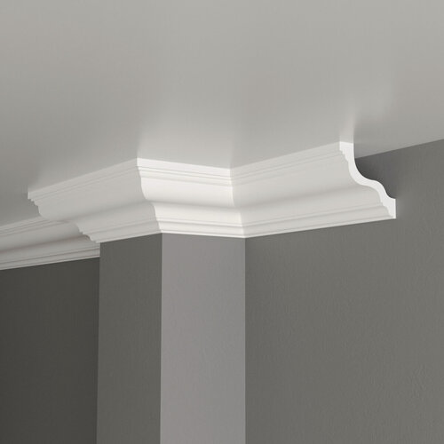 Изображение товара Плинтус потолочный дюрополимер Decor-Dizayn (Декор-Дизайн), 74x82x2000мм, DD30
