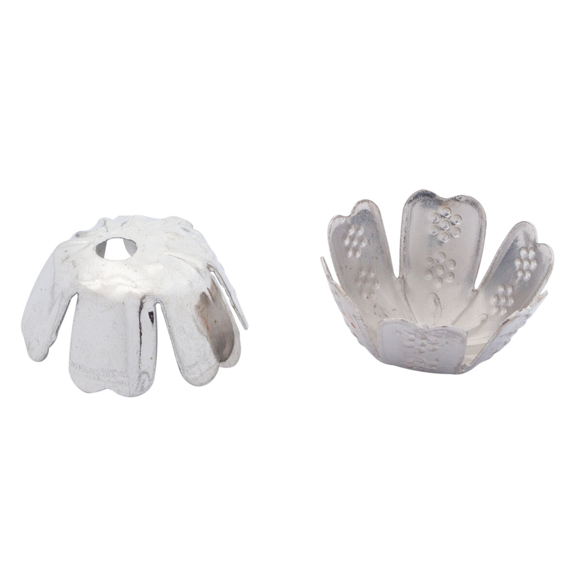 Шапочки для бусин металлические, 13 мм, 30 шт, Astra&Craft (никель)