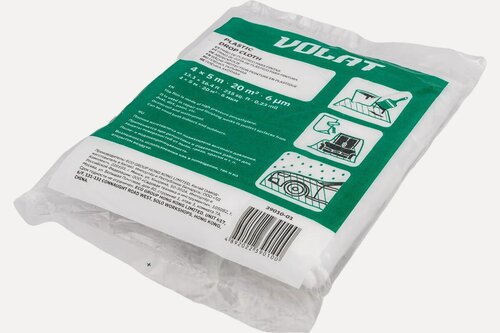 Изображение товара Пленка укрывная 4x5 м 6 мкм волат (39010-01), полиэтилен, прозрачная