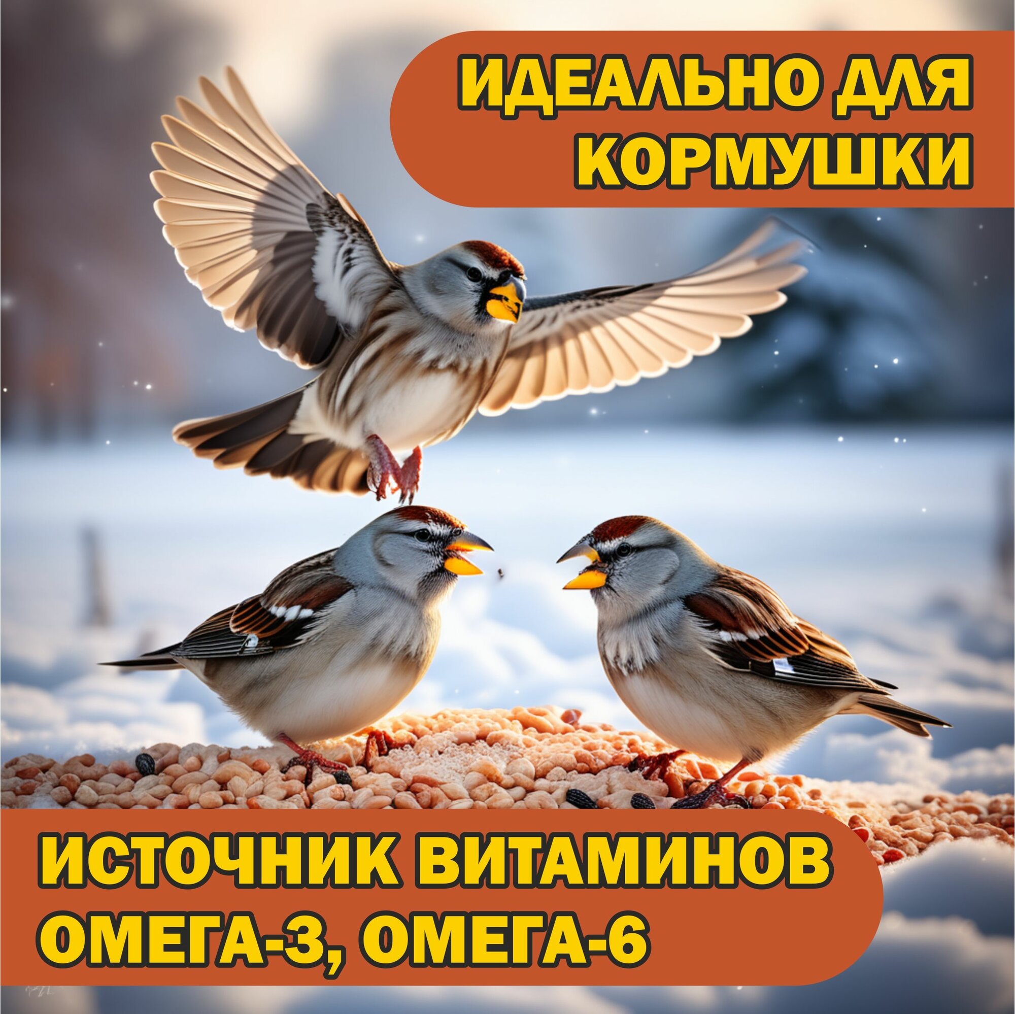 Корм 1 кг. для лесных, уличных и домашних птиц — фото 1