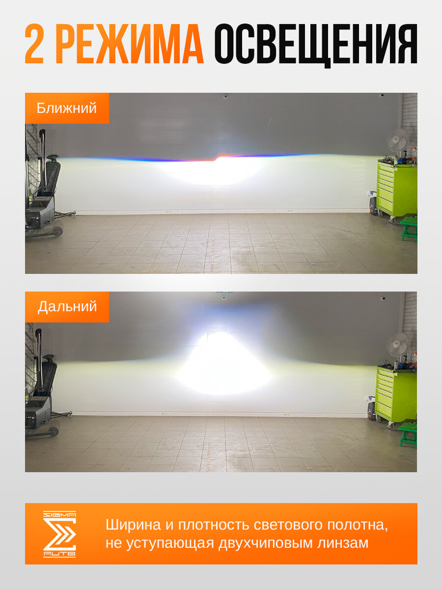 Би лед линзы светодиодные 3 дюйма Aozoom A13 New 2025, 12V, 5500K, 3.0", — фото 1