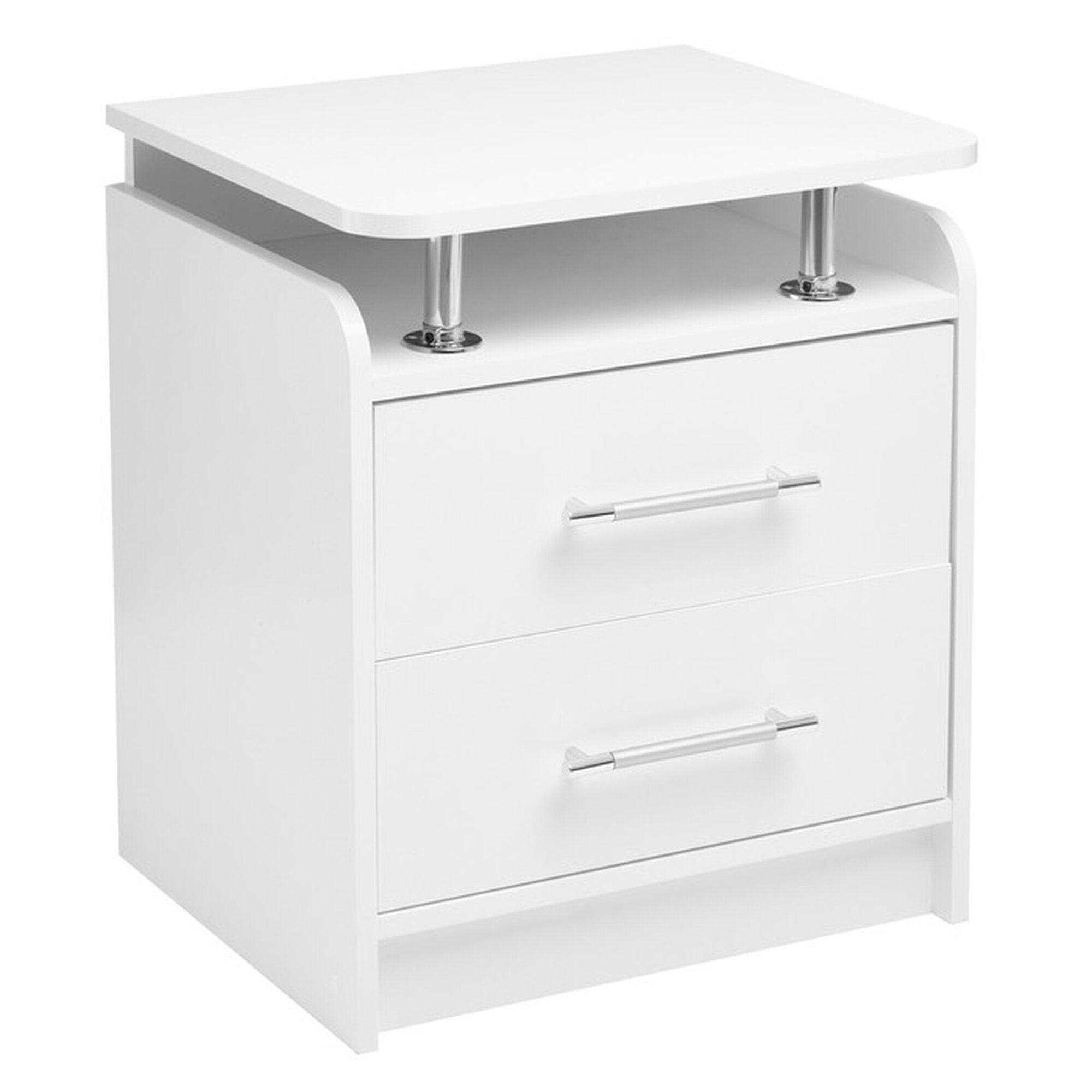 Тумба прикроватная Клик Мебель  Милан   ЛДСП  60 см x 50 см x 41 см  2 ящика  с полкой