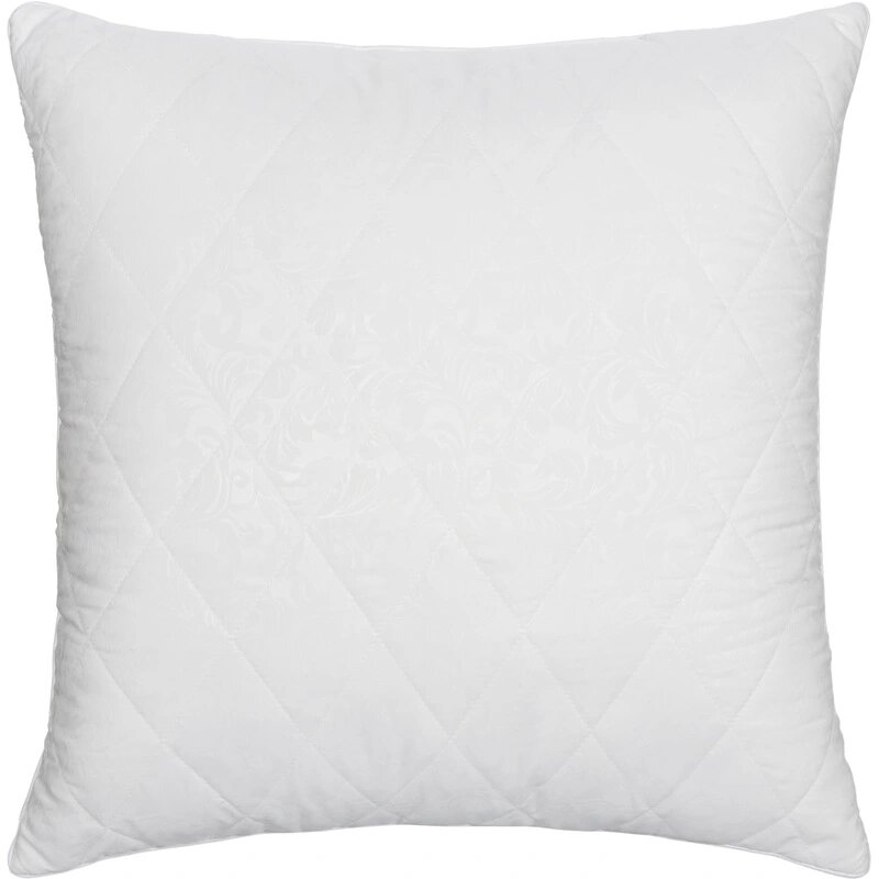 Подушка Luscan 70х70 см стеганная микрофибра/лебяжий пух с цветным кантом