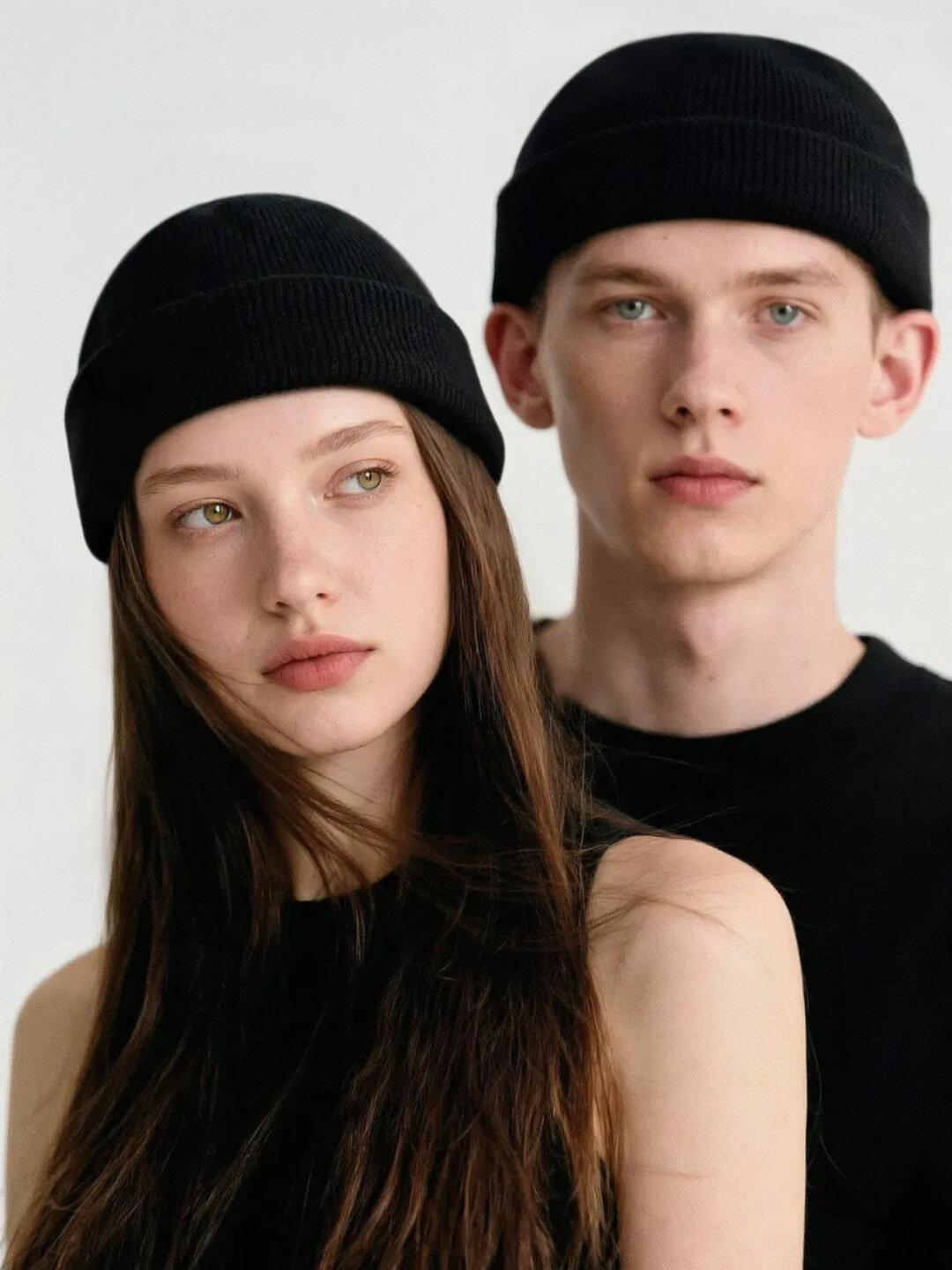 Шапка-бини 8 для взрослых и детей, размер 56, черный