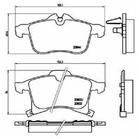 Колодки тормозные дисковые перед, BREMBO P59045