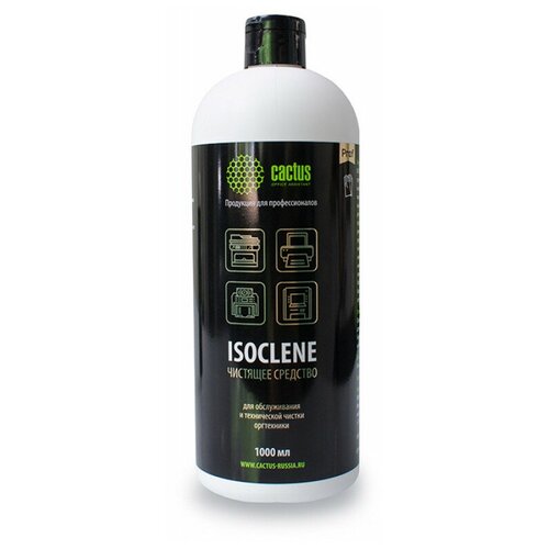 Средство для очистки техники Cactus CS-ISOCLENE1, изопропиловое, 1л (1шт.) средство для очистки техники cactus cs isoclene1 изопропиловое 1л 1шт