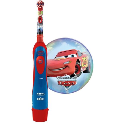 Зубная щетка электрическая Oral-B Disney Cars красный/синий электрическая зубная щетка oral b vitality d12 523 1k cars