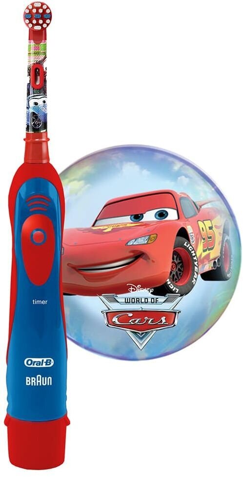 Зубная щетка электрическая Oral-B Disney Cars DB4.510K сине-красный