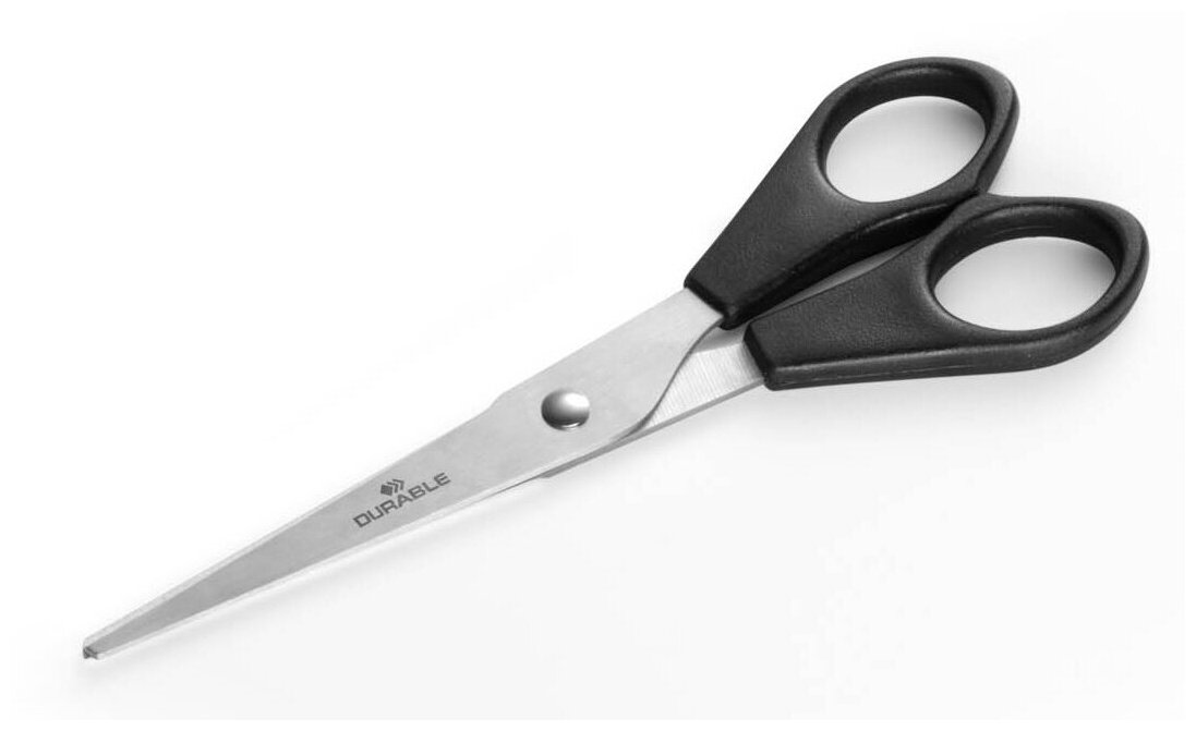 Ножницы Durable 140мм ручки пластиковые нержавеющая сталь черный - фото №4