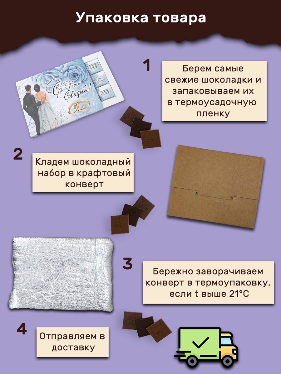 Шоколадный набор Choco Corp на свадьбу 12 плиток / Подарок жениху, невесте / Сладкий бокс - фотография № 6