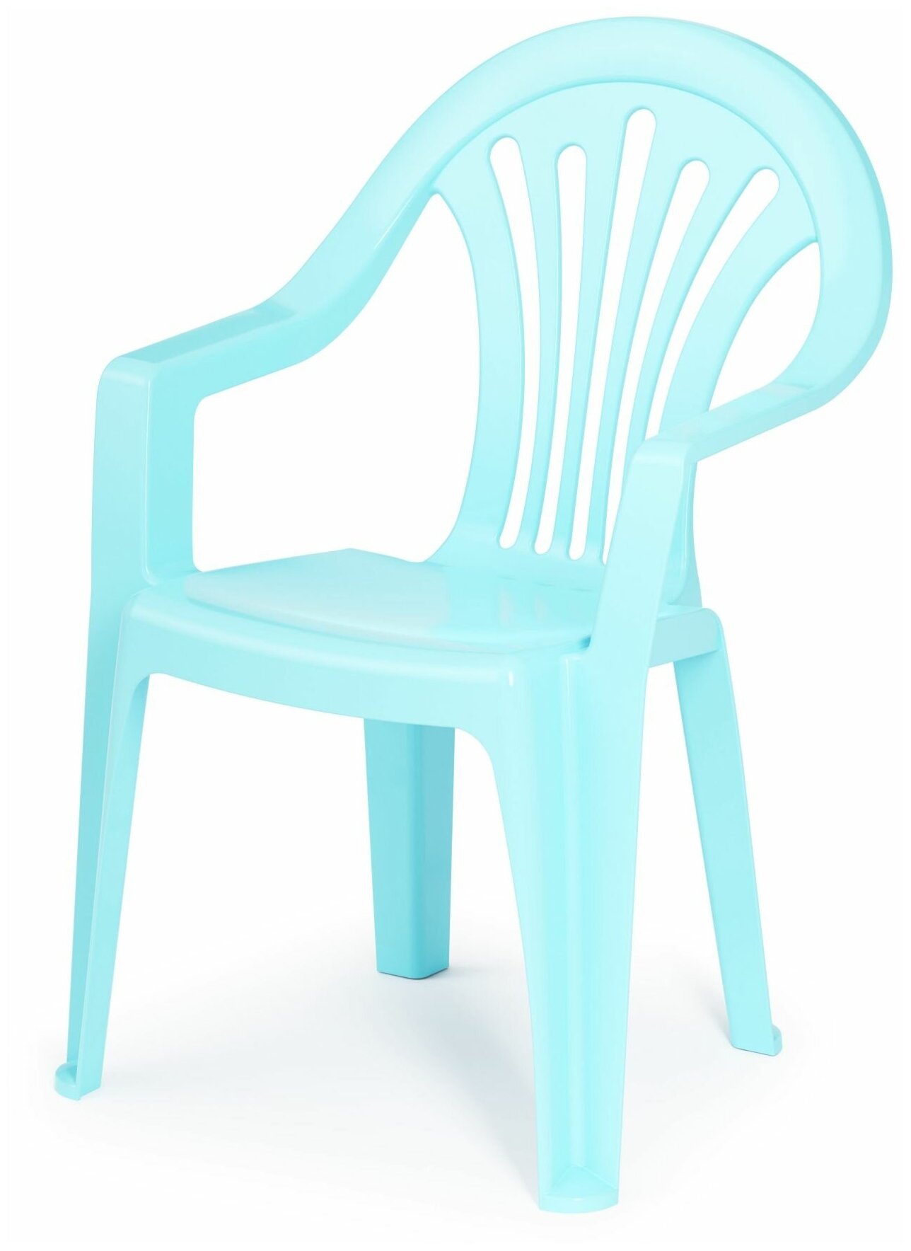 Кресло детское пластиковое голубое, коллекция PLAST LAND, Альтернатива, М2525 - фотография № 1