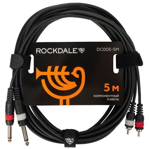 межблочный кабель dynavox black line cinchkabel stereo 1 5m 207481 Кабель аудио 2xJack - 2xRCA Rockdale DC005-5M 5.0m