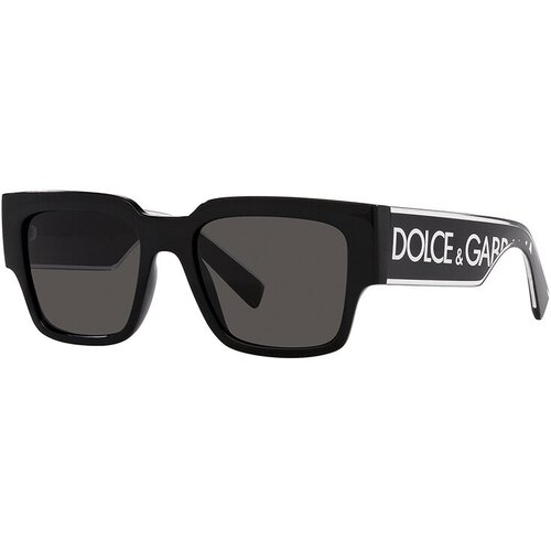 Солнцезащитные очки DOLCE & GABBANA, квадратные, оправа: пластик, с защитой от УФ, для мужчин, черный
