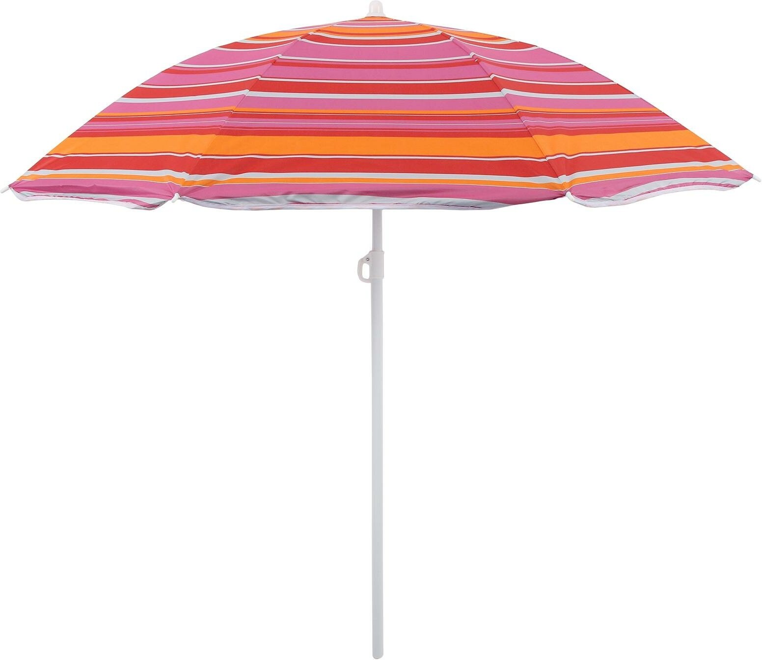 Зонт пляжный Модерн с механизмом наклона, серебряным покрытием, d-180 cм, h-195 см, цвет - фотография № 8