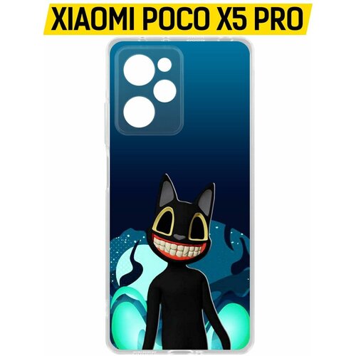Чехол-накладка Krutoff Clear Case Хаги Ваги - Картун Кэт для Xiaomi Poco X5 Pro