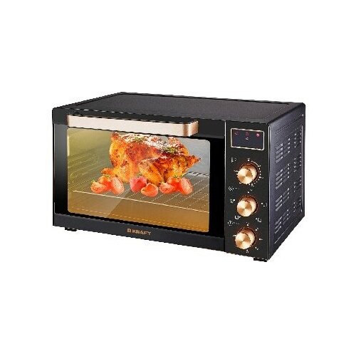 Мини-печь KRAFT KF-MO 3506 KGLB 35 л 1500 Вт черныйзолото 893600₽