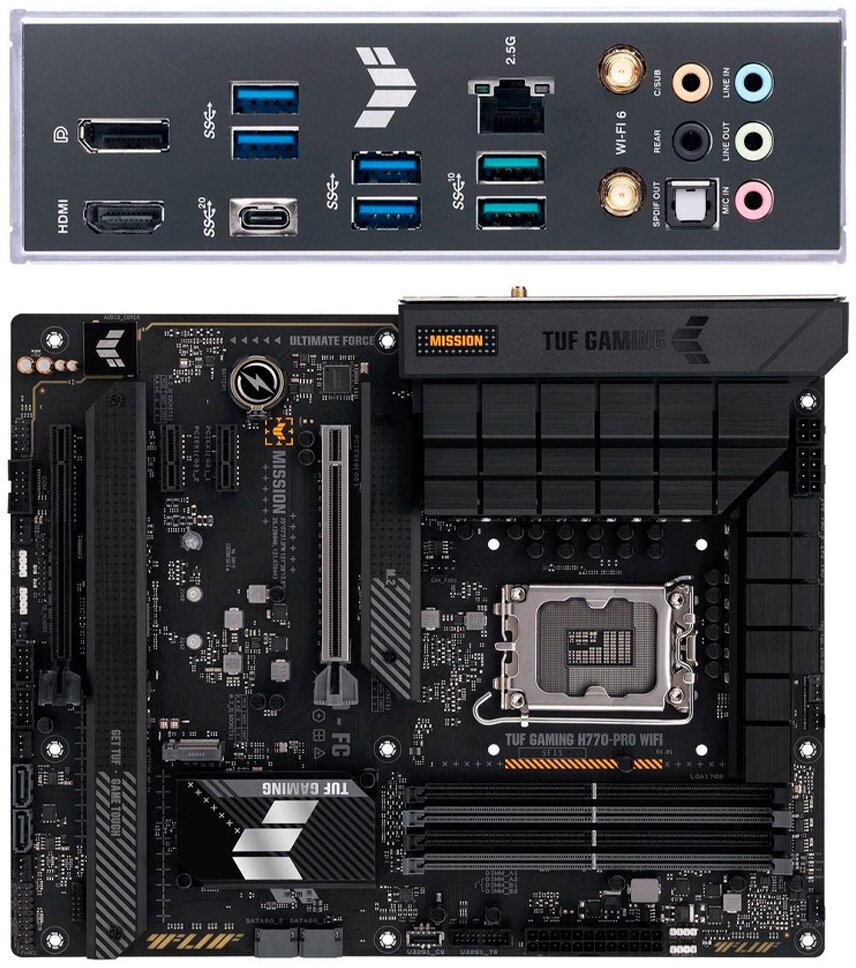 Материнская плата Asus TUF GAMING H770-PRO WIFI, Soc-1700, ATX - фото №6