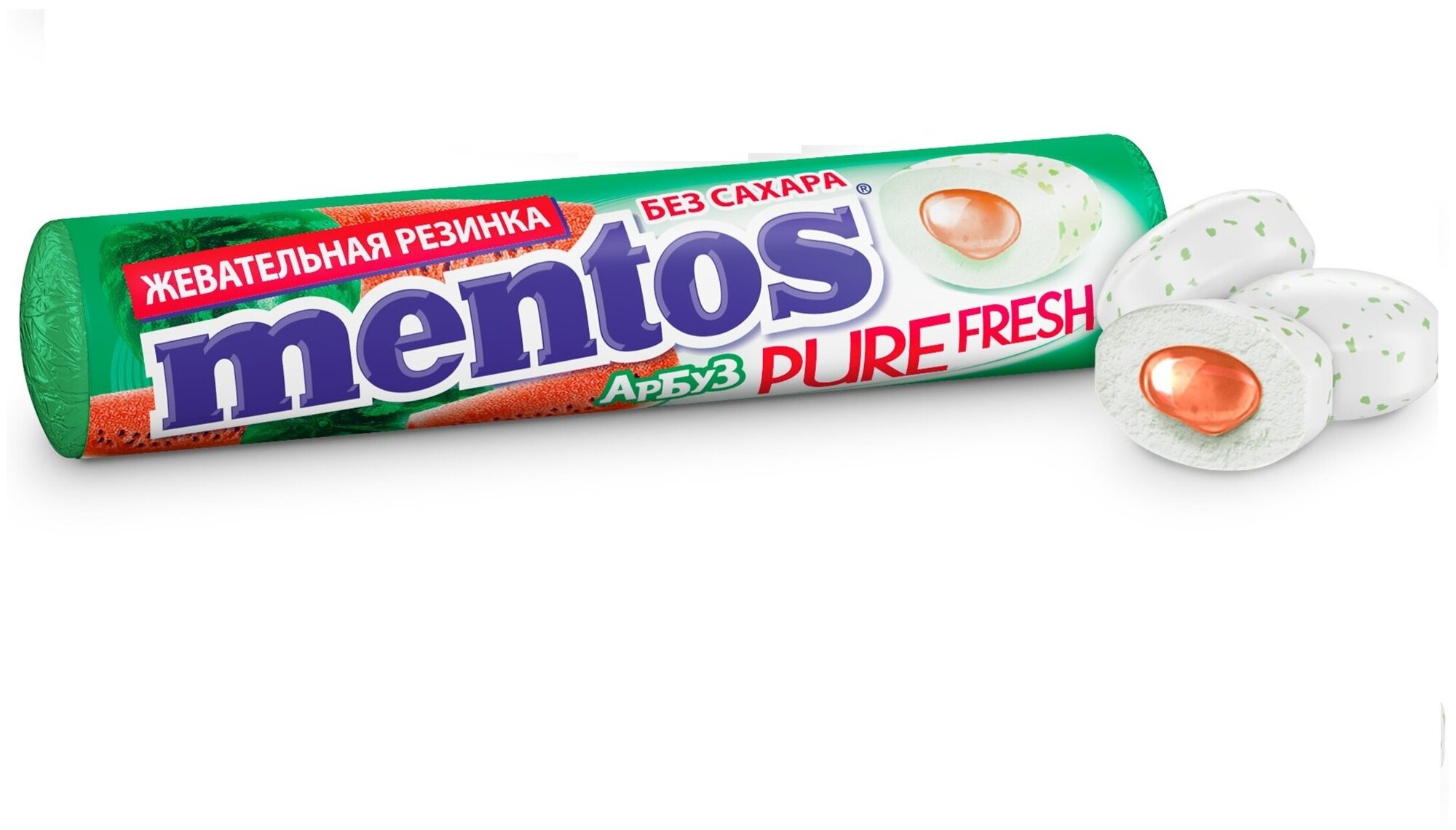 Жевательная резинка MENTOS Ролл арбуз, 15, 5г - ментос - фотография № 2