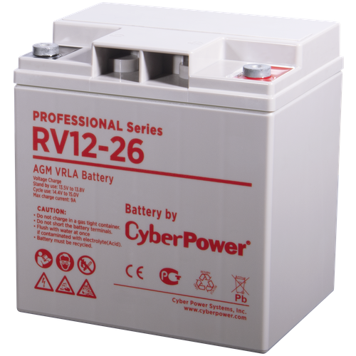 Аккумуляторная батарея PS CyberPower RV 12-26 / 12 В 26 Ач - Battery CyberPower Professional series RV 12-26 / 12V 26 Ah аккумуляторная батарея ps cyberpower rv 12 26 12 в 26 ач battery cyberpower professional series rv 12 26 12v 26 ah