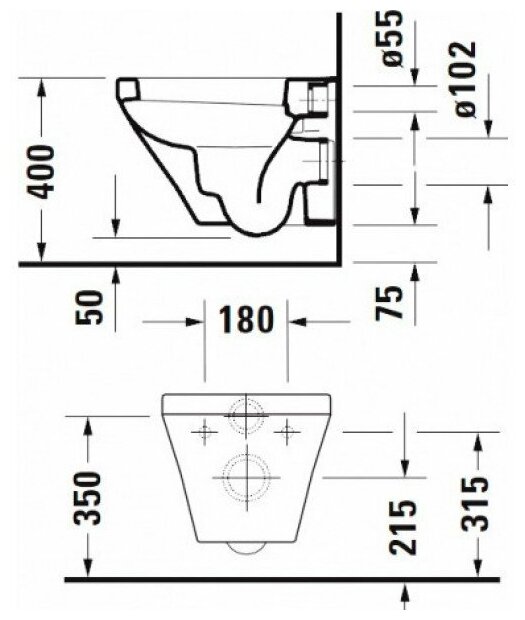 Унитаз Duravit DuraStyle 2539090000 подвесной