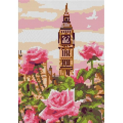 алмазная мозаика 21 × 30 см полное заполнение островок Алмазная мозаика, 21 × 30 см (полное заполнение) «Весенний Лондон»