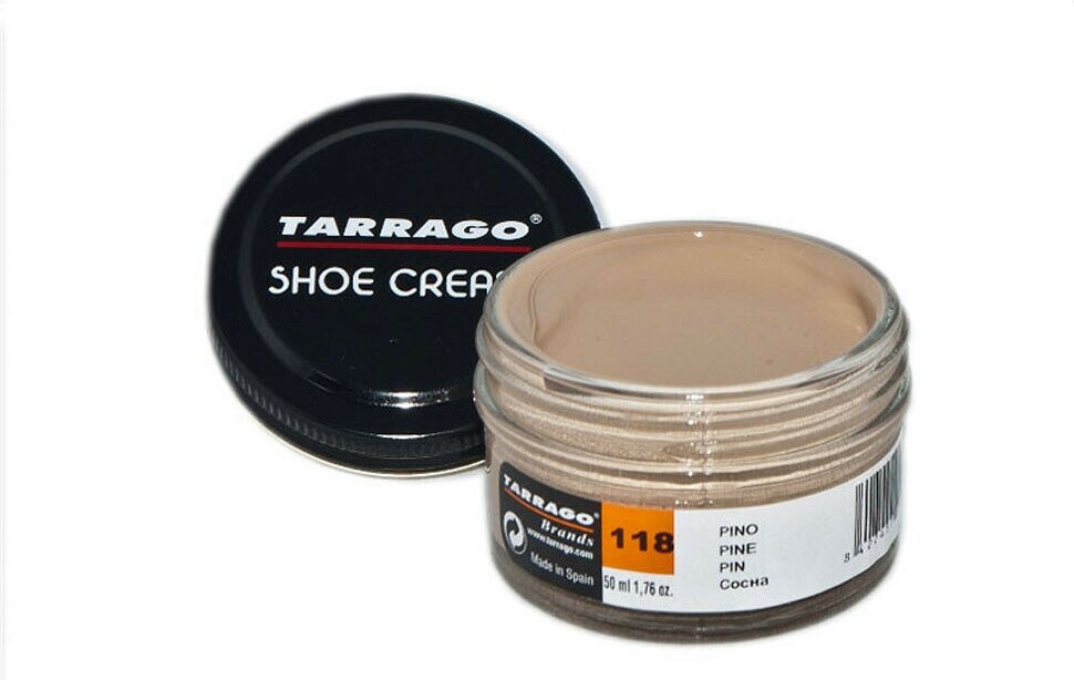 Крем для обуви Shoe Cream TARRAGO, цветной, банка стекло, 50 мл. (118 (pine) сосна)