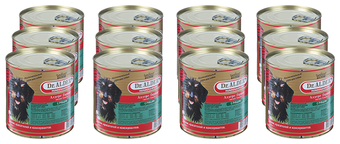 Dr. Alders Garant полнорационный влажный корм для собак, фарш из рубца, в консервах - 750 г