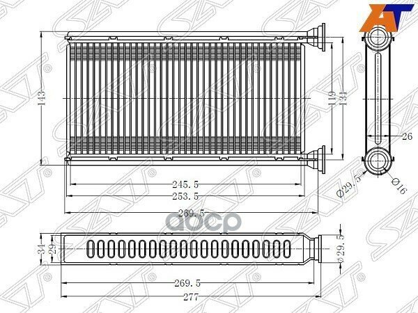 Радиатор Отопителя Салона Subaru Forester/Impreza 08-/Wrx 13-/Xv 11- Sat арт. ST-SB67-395-0