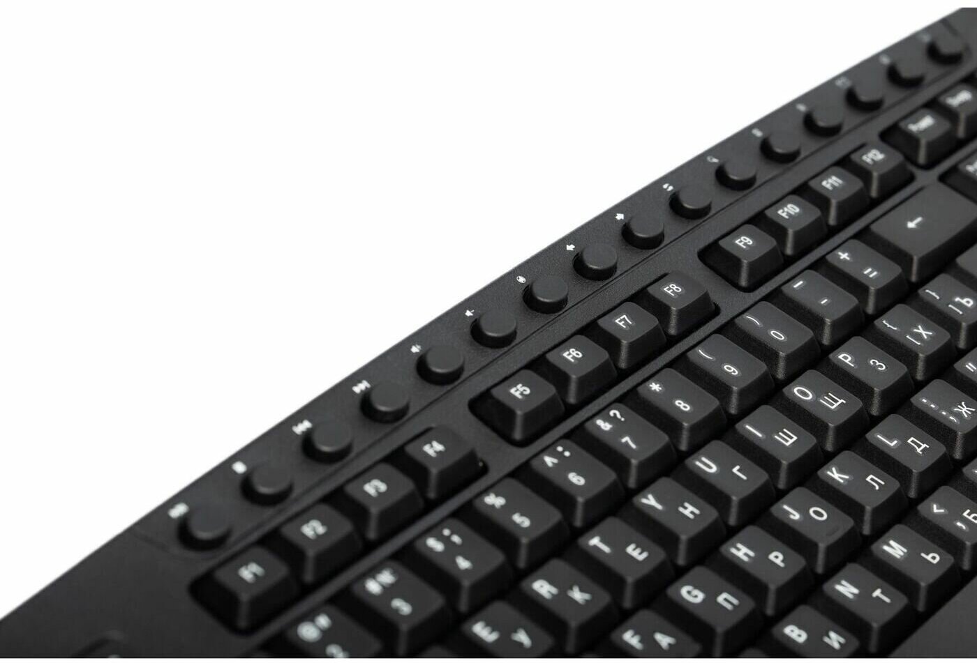 Клавиатура проводная DEFENDER Focus HB-470 USB 104 клавиши + 19 дополнительных клавиш черная 45470
