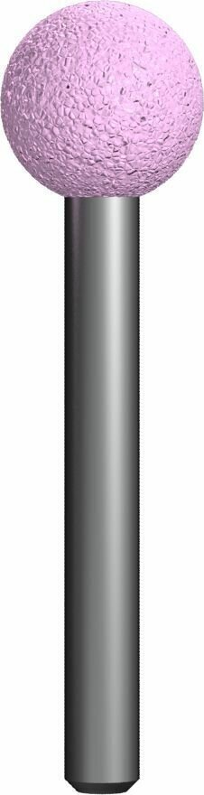 Шарошка абразивная ПРАКТИКА оксид алюминия, шарообразная 16 мм, хвост 6 мм, блистер (641-121)