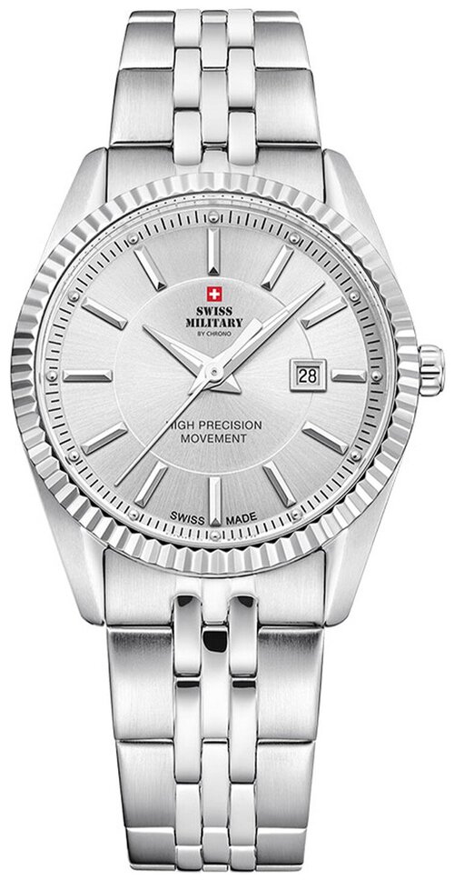 Наручные часы SWISS MILITARY BY CHRONO Часы Swiss Military SM34066.02, серебряный