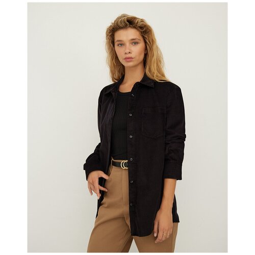 фото Cocos вельветовая рубашка из хлопка, черный, l